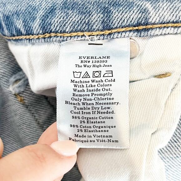 Everlane High Rise The Way High Straight Leg Jeans Blue 32 / 14 - Picture 4 of 7